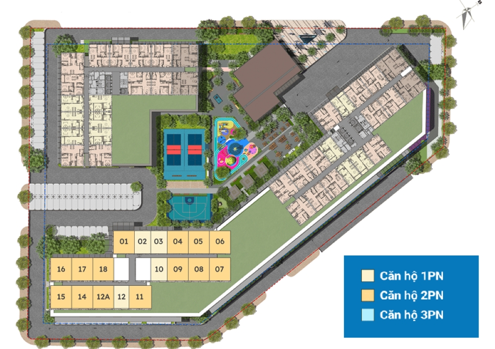 Mặt bằng căn hộ chung cư An Zen Residences điển hình Mặt bằng căn hộ chung cư An Zen Residences điển hình